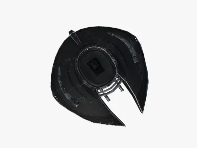 Alien Spaceship UFO D10 Full Black - Sci Fi Spacecraft Design Low-poly 3D model