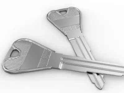 Door Key 3D model 3D model