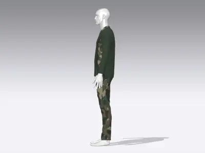 Soldier Uniform Low-poly 3D model buy