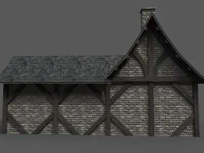 Medieval House 2 Low-poly 3D model