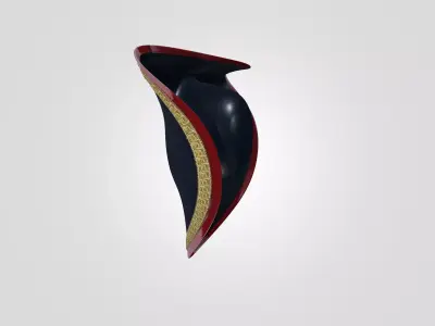 Tricorn Hat 3D Model - Historical Colonial Pirate Hat Prop Free low-poly 3D model