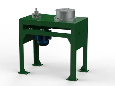 Ball milling machine Low-poly 3D model