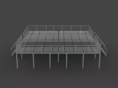 Metal platform 02 3D model