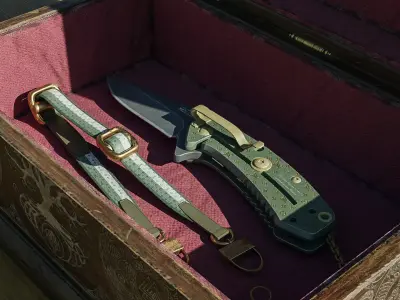 Knife Kershaw Low-poly 3D model