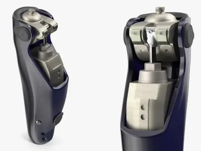 Mobility Knee Prosthetic Unit Black 3D model