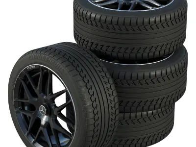 Mercedes wheels 3D model by zifir3d from CGTrader