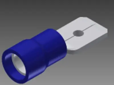 16-14 male spade bluesolderless wire terminal Free 3D model