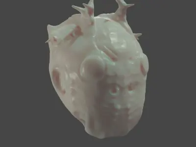 Free Sci-Fi Creature Head Custom Printable 3D 3D print model