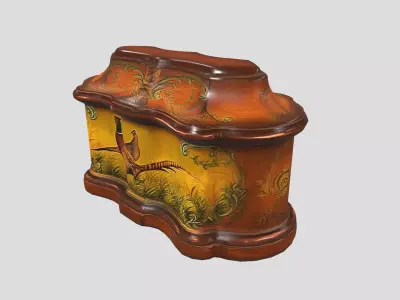 Old gift box  Low-poly 3D model