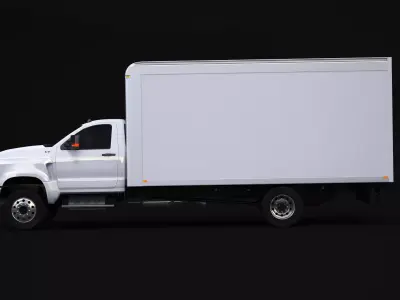 International CV Box Truck 3D model