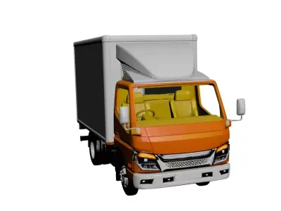 Generic Mini Box Truck Compact Urban Cargo Vehicle 04 3D model