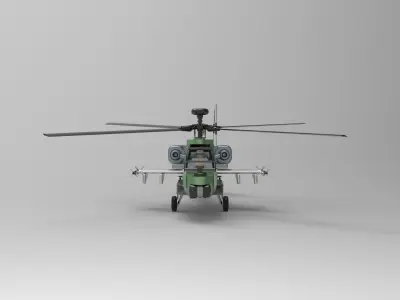 RC Apache Attack Helicopter Design 3D Printer Model 3D print model