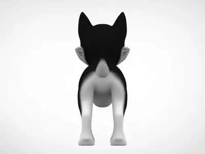 Husky Puppy Low-poly 3D model