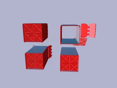 sci-fi Storage containers 3D model