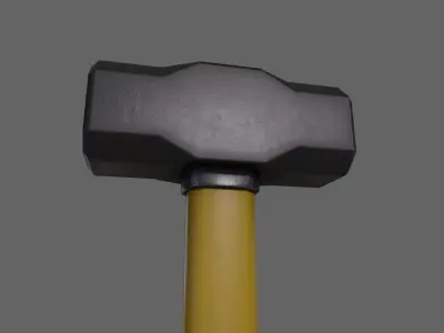 PBR Sledge Hammer V1d Low-poly 3D model