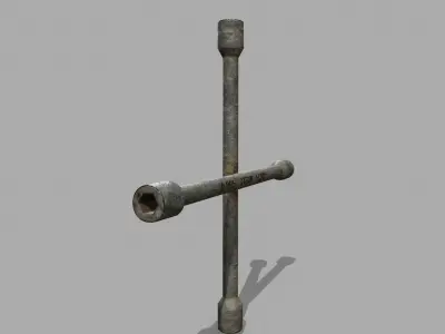 Lug Wrench Low-poly 3D model buy