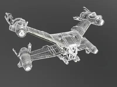 13Starfury spaceship Free 3D model