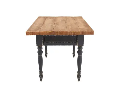 Rustic Wood Table 3D model