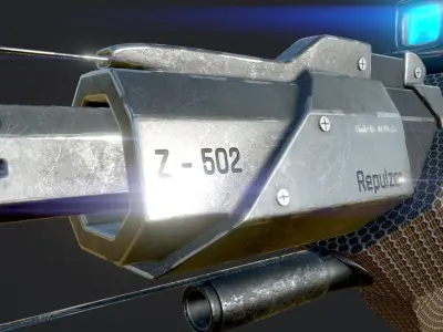 GUN SCI-Fi Military 3D model
