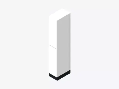 Locker - Laminate - Integral - Classic - 2 Door Low-poly 3D model