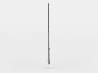 Axe sword with handle Low-poly 3D model