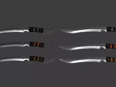 Combat Cleaver Low-poly 3D model