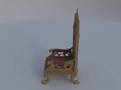 Gilded Throne Chair 3D model