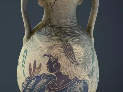 GREEK VASE 2 Low-poly 3D model