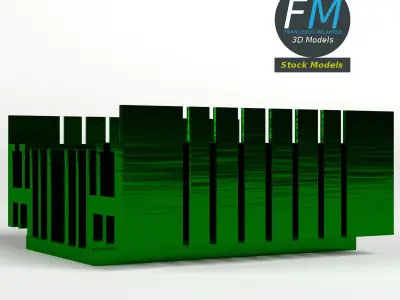 CPU radiator 3D model