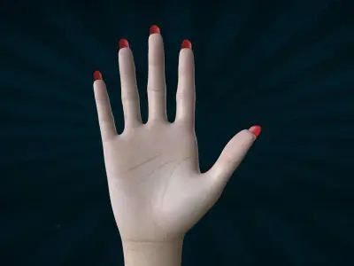 HAND-018 Woman right hand 3D model