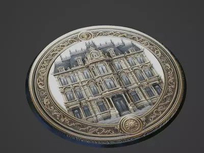Building House Pendant Medallion 3D print model 2