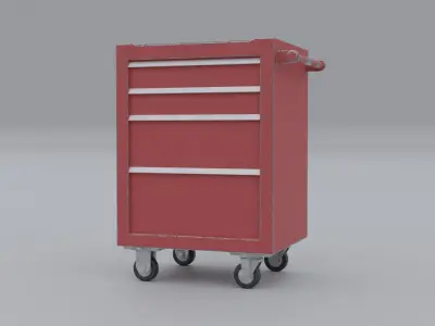 Tool Cabinet Low-poly 3D model buy