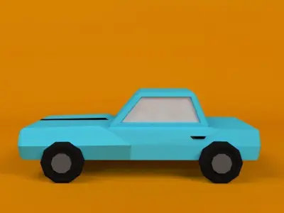 Low-poly car Free low-poly 3D model purchase