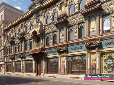 Moscow street 3D model