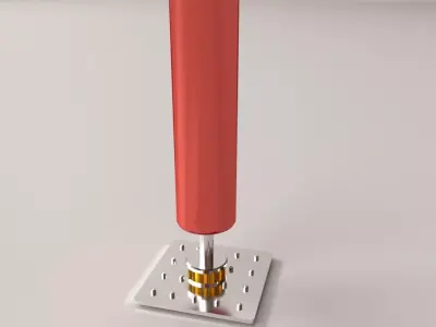 Suction Stand Punching Bag 3D model