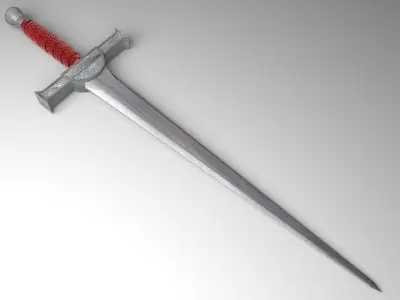 Highlander sword Low-poly 3D model