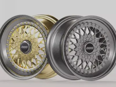 BBS Wheel Low-poly 3D model