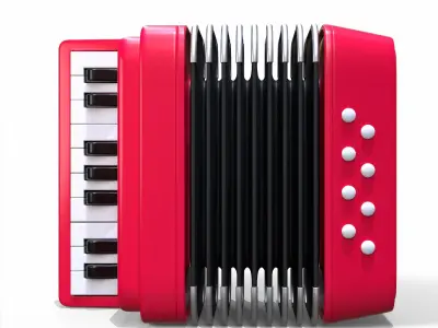 Accordion Low-poly 3D model