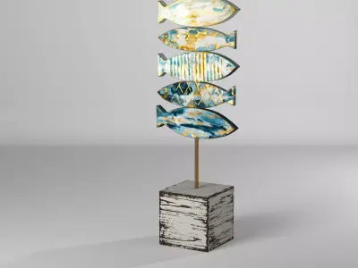 Gioia Fish Stack Statue 3D model