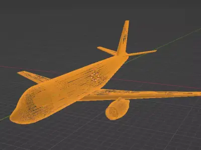 Fictional Twin Engine Jetliner a319 series Inspired 3D model