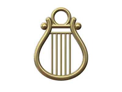 Lyre pendants 3D print model