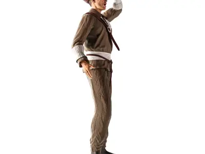 pirat soldier Free low-poly 3D model