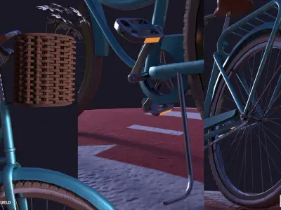 A bike from Valencia Low-poly 3D model