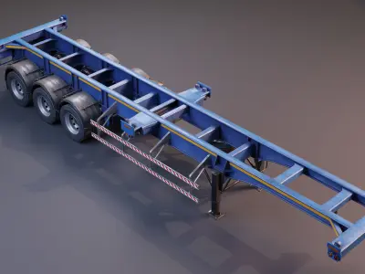 SkeltonTrailer flatbed trailer 3D model