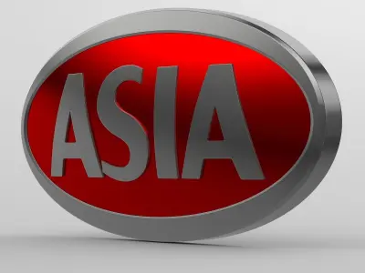 asia logo 3D model