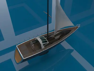 sailing yacht 3D model