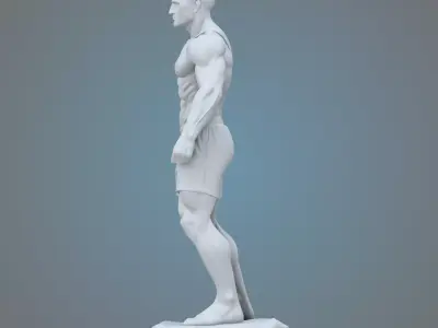 Male Athlete Sculpture PM-74 3D print model