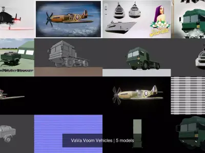 VaVa Voom Vehicles 3D Model Pack purchase