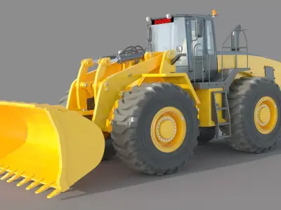 Heavy loader bucket dozer 3D model
