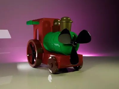 Train toy Low-poly 3D model buy